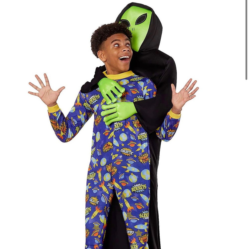 Kids Alien space travel pajamas costume